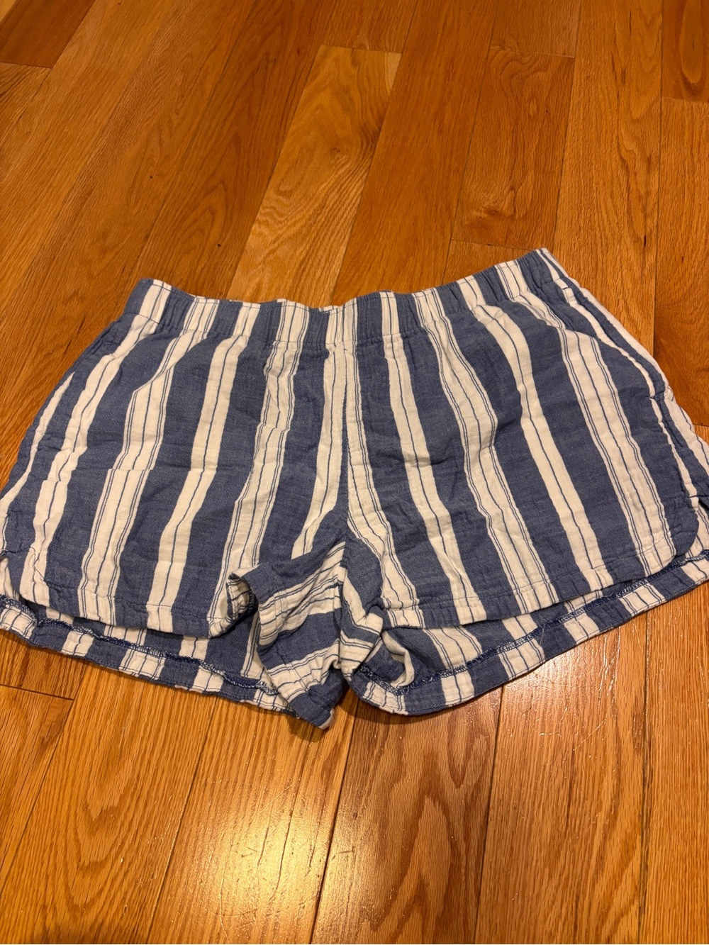 Old Navy Blue and White Striped High Waist Women's Shorts